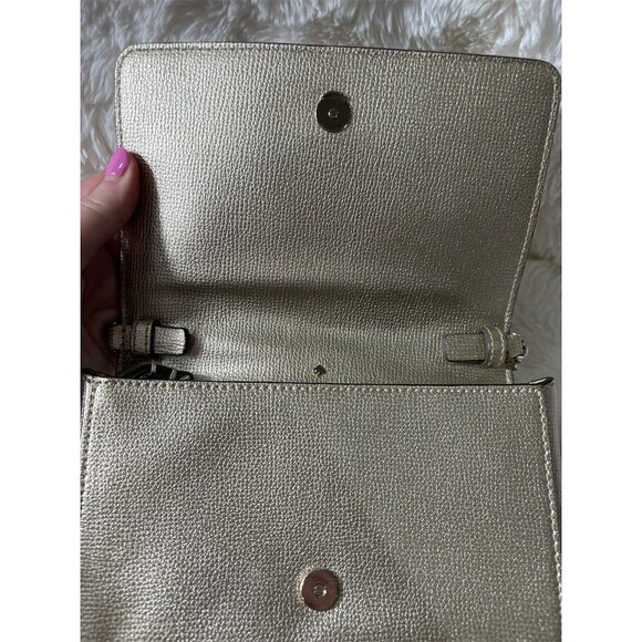 Kate Spade New York Sylvia Wallet Crossbody Purse Gold Small Chain Strap - Picture 8 of 10